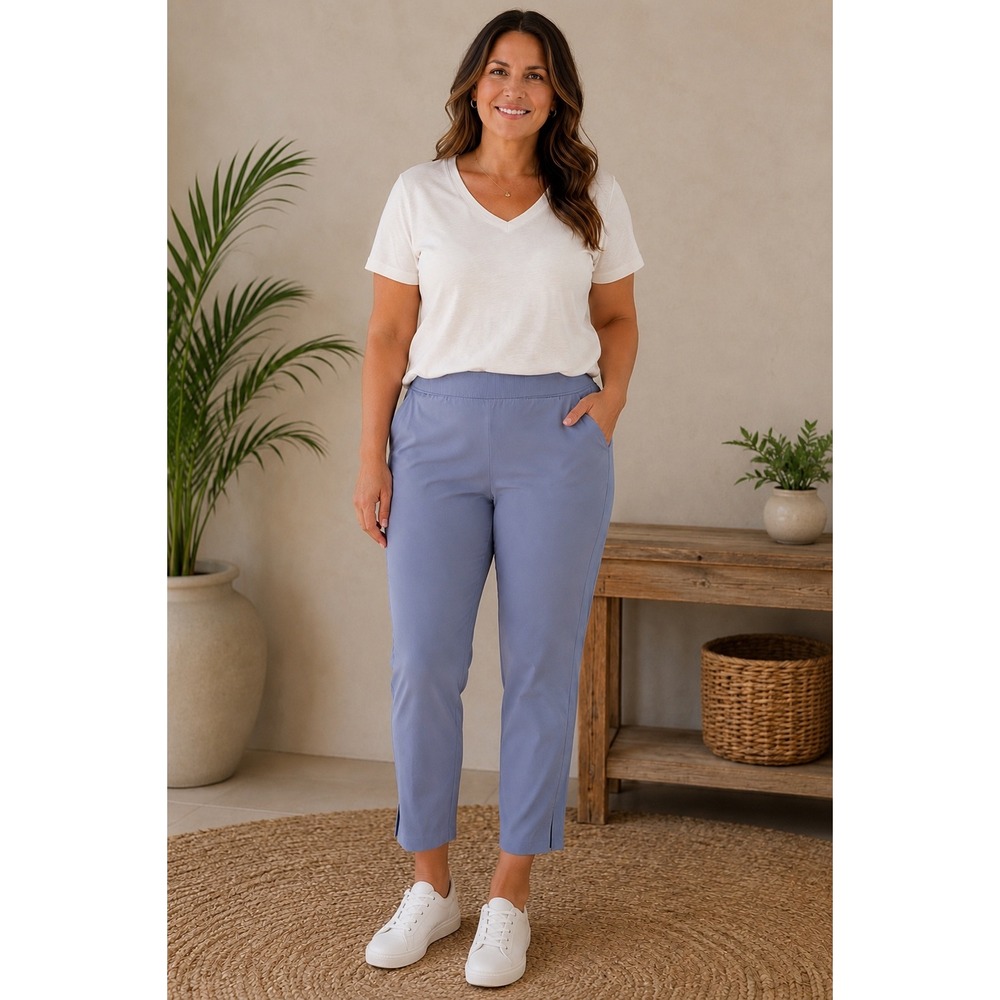 Athleta Brooklyn Ankle Pant 18 Blue Gorpcore Minimalist Travel Commute Trousers
